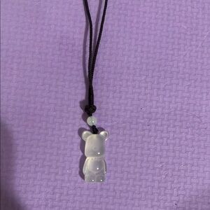 Gummy Bear Clear Agate Pendant Necklace